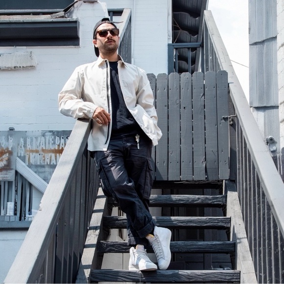 Line Skis X Jiberish Coaches Shacket Size XL Beige Windbreaker Jacket Rare 2021 - Picture 10 of 10